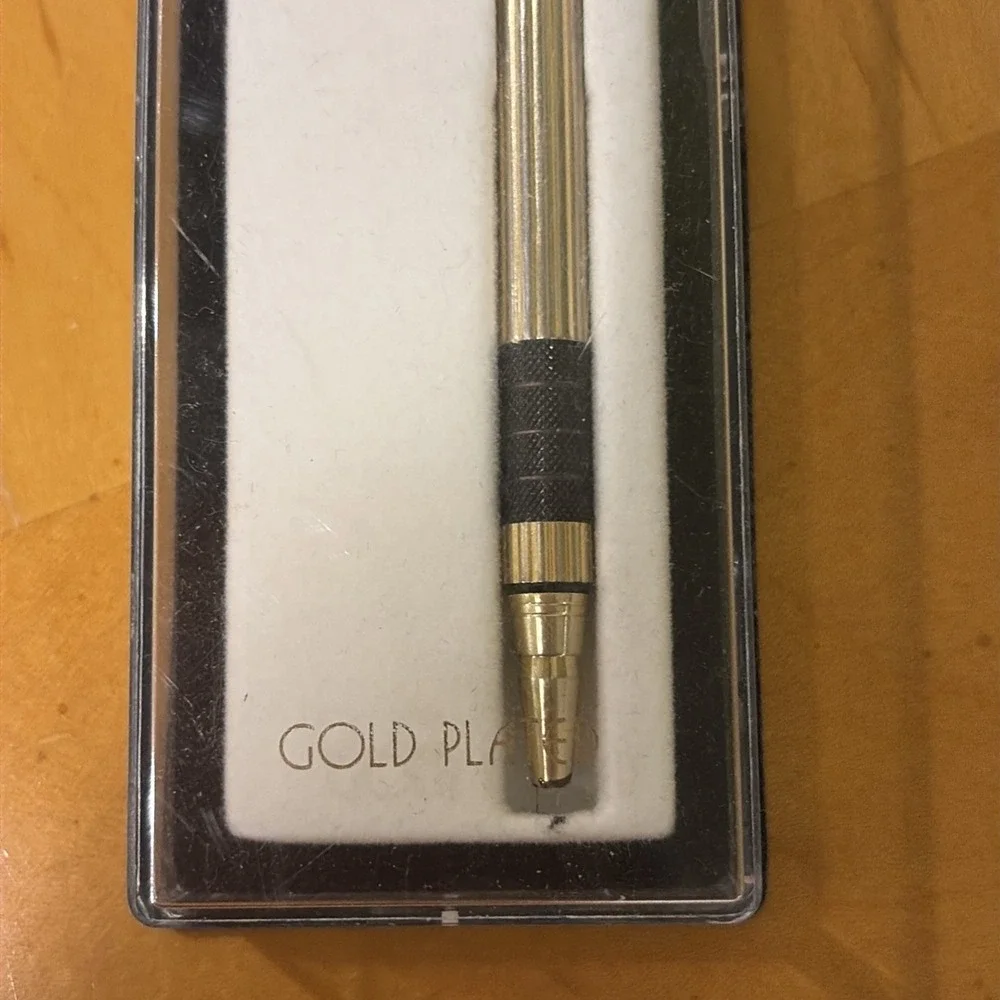 Vintage Fisher Futura Elite Space Pen With Case Gold Plated